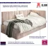 Fotografia Tapicerowane beżowe łóżko młodzieżowe 120x200 - Barnet 5X z kategorii Łóżka i materace
