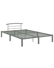 Szare loftowe łóżko z metalu 120 x 200 cm - Veko w sklepie Edinos.pl