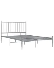 Szare metalowe łóżko industrialne 120x200 cm - Aresti w sklepie Edinos.pl