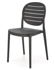 Czarne nowoczesne krzesło sztaplowane - Aksel w sklepie Edinos.pl