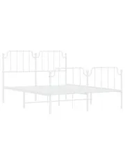 Białe industrialne łóżko metalowe 120x200 cm - Onex w sklepie Edinos.pl