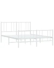 Białe metalowe łóżko w stylu loft 120x200 cm - Privex w sklepie Edinos.pl