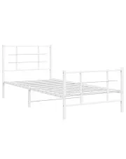 Białe metalowe łóżko loftowe 90x200 cm - Estris w sklepie Edinos.pl