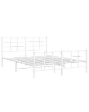 Białe metalowe łóżko w stylu loftowym 180x200 cm - Estris w sklepie Edinos.pl