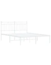 Białe metalowe łóżko w stylu loft 120x200 cm - Envilo w sklepie Edinos.pl