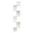 Biała narożna półka ścienna 5 poziomów - Lexy 4X