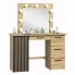 Toaletka z lamelami i prostokątnym lustrem - Kubrys 4X