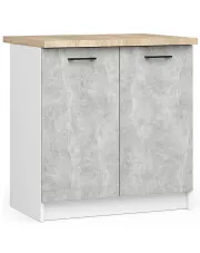 Dolna szafka do kuchni z półkami w kolorze beton - Cortez 7X w sklepie Edinos.pl
