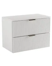 Biała szafka ścienna pod umywalkę nablatową z szufladami - Oxel 4X w sklepie Edinos.pl