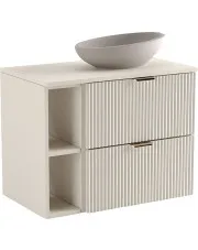 Kaszmirowa szafka pod umywalkę z szufladami i półkami - Oxel 5X w sklepie Edinos.pl