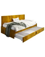Musztardowe łóżko młodzieżowe z pojemnikiem Sorento 6X - 3 rozmiary w sklepie Edinos.pl