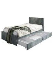 Szare tapicerowane łóżko z pojemnikiem Sorento 8X - 3 rozmiary w sklepie Edinos.pl