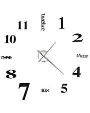 Stylowy czarny zegar ścienny 100cm - Roraz 4X w sklepie Edinos.pl
