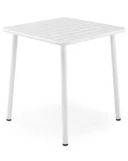 Biały metalowy stół ogrodowy - Calido 3X w sklepie Edinos.pl