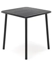 Czarny kwadratowy stół ogrodowy z metalu - Calido 3X w sklepie Edinos.pl