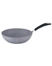 Szara patelnia typu wok na każdy typ kuchenki 28cm - Poveks 8X w sklepie Edinos.pl