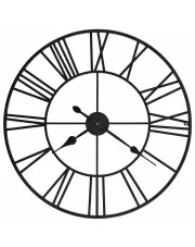 Loftowy czarny zegar ścienny 80 cm - Olox 4X w sklepie Edinos.pl
