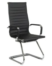 Czarne nowoczesne krzesło konferencyjne - Ofro w sklepie Edinos.pl