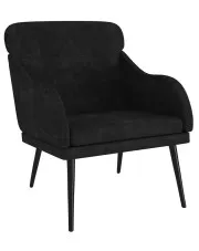 Czarny nowoczesny fotel wypoczynkowy - Bombri w sklepie Edinos.pl
