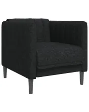 Czarny tapicerowany fotel na nóżkach - Tufil w sklepie Edinos.pl