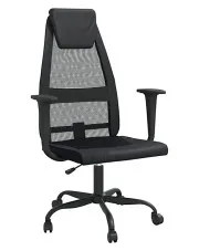 Czarne krzesło biurowe z regulacją wysokości - Foggia w sklepie Edinos.pl