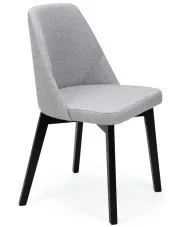 Jasnoszare krzesło kubełkowe tapicerowane - Puvo 3X w sklepie Edinos.pl
