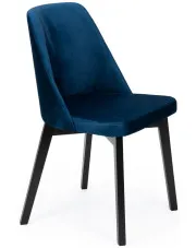 Granatowe krzesło welurowe kubełkowe - Crogia 3X w sklepie Edinos.pl