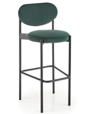 Zielone welwetowe krzesło barowe - Canos w sklepie Edinos.pl