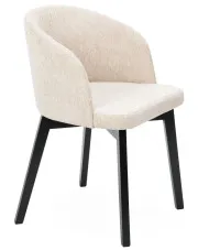 Kremowe pluszowe krzesło kubełkowe - Crogia 6X w sklepie Edinos.pl