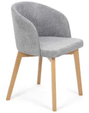 Szare krzesło drewniane kubełkowe dąb artisan - Crogia 7X w sklepie Edinos.pl