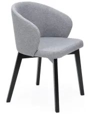 Szare drewniane krzesło kubełkowe - Vitix 3X w sklepie Edinos.pl