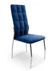 Granatowe pikowane krzesło do salonu - Venton w sklepie Edinos.pl