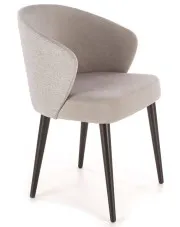 Szare kubełkowe krzesło do salonu - Fuso 3X w sklepie Edinos.pl