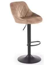 Beżowe krzesło barowe z regulacją wysokości - Moran w sklepie Edinos.pl