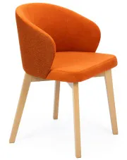 Pomarańczowe krzesło kubełkowe dąb artisan - Vitix 6X w sklepie Edinos.pl