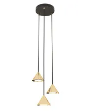 Czarno-złota lampa wisząca nad stół - D129-Trilox w sklepie Edinos.pl