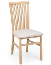 Klasyczne krzesło tapicerowane dąb artisan + beżowy - Mako 4X w sklepie Edinos.pl