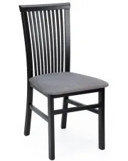 Drewniane klasyczne krzesło tapicerowane czarny + grafit - Rustiko w sklepie Edinos.pl