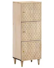 Wysoka wąska szafka w stylu rustykalnym - Galisso 9X w sklepie Edinos.pl