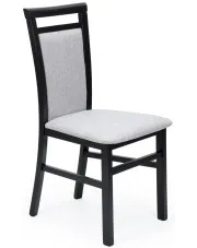 Krzesło tapicerowane w stylu klasycznym czarny + szary - Mako 5X w sklepie Edinos.pl
