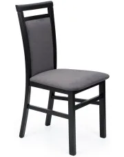 Klasyczne krzesło welurowe czarny + grafit - Lonara w sklepie Edinos.pl
