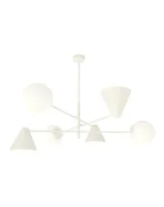 Biała nowoczesna lampa sufitowa - D141-Vilox w sklepie Edinos.pl