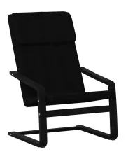Czarny drewniany fotel wypoczynkowy do salonu - Kolves w sklepie Edinos.pl