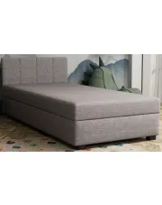 Jasnoszare łóżko młodzieżowe tapicerowane 110x195 cm - Eziena 6X w sklepie Edinos.pl