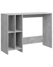 Biurko z półkami na książki w kolorze szarego betonu - Salzo w sklepie Edinos.pl