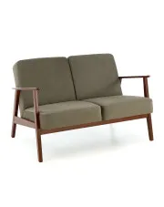 Oliwkowa drewniana sofa tapicerowana - Conti 4X w sklepie Edinos.pl