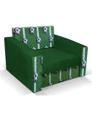 Zielony rozkładany fotel z motywem piłki nożnej - Zolico 8X w sklepie Edinos.pl