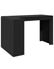Czarne biurko z ukrytym regałem - Avezo w sklepie Edinos.pl