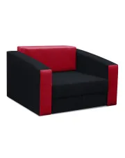 Czarno-czerwony fotel amerykanka - Zolico 18X w sklepie Edinos.pl