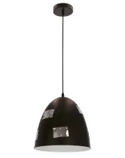 Czarna nowoczesna lampa wisząca z chromowanymi elementami - D151-Efrixo w sklepie Edinos.pl